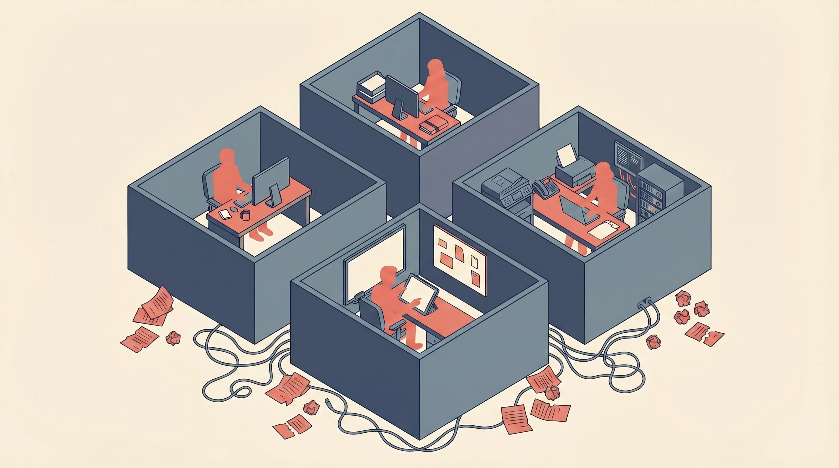 Disconnected departments each using different AI tools