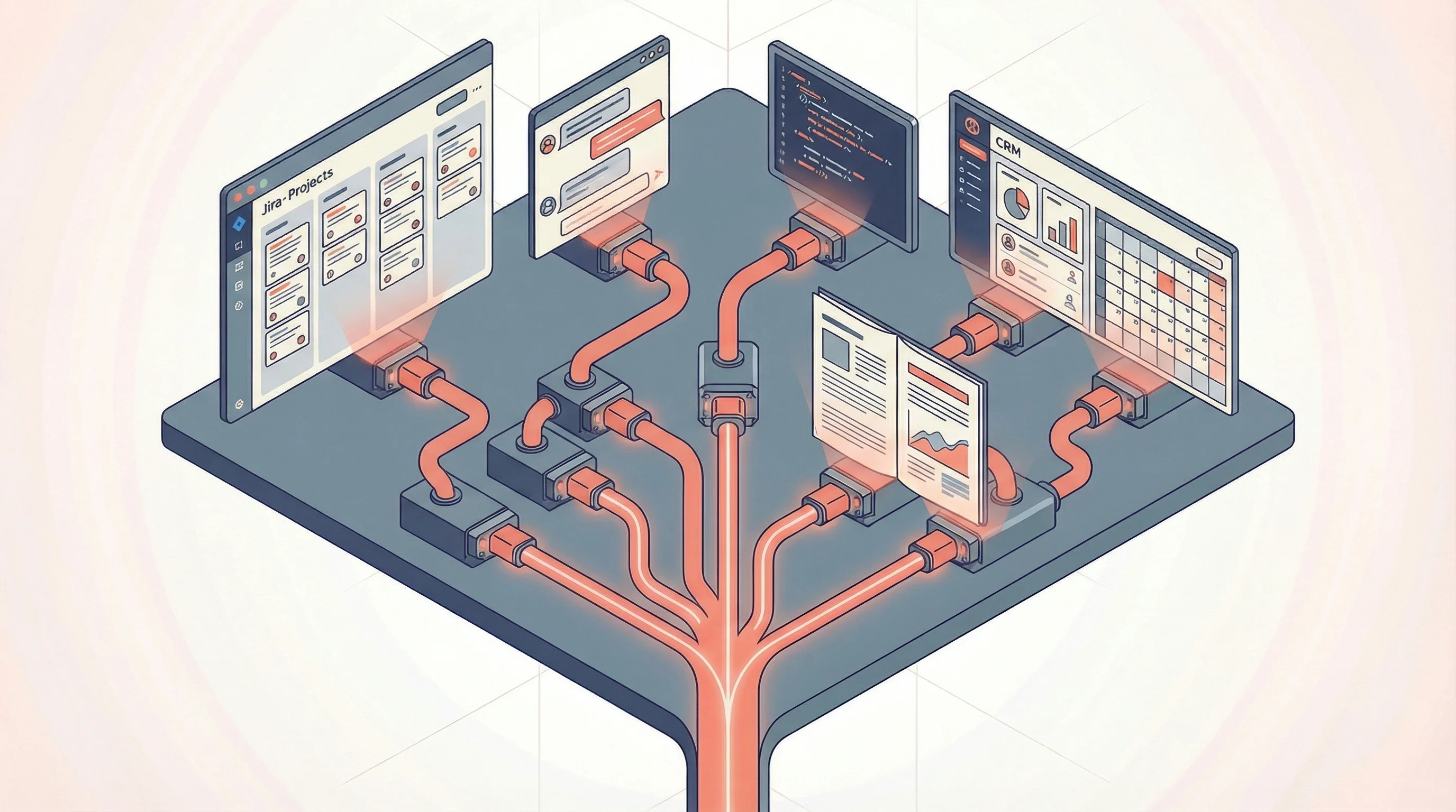 MCP infrastructure connecting enterprise tools
